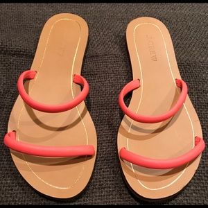 J Crew Two Strap Leather Sandals